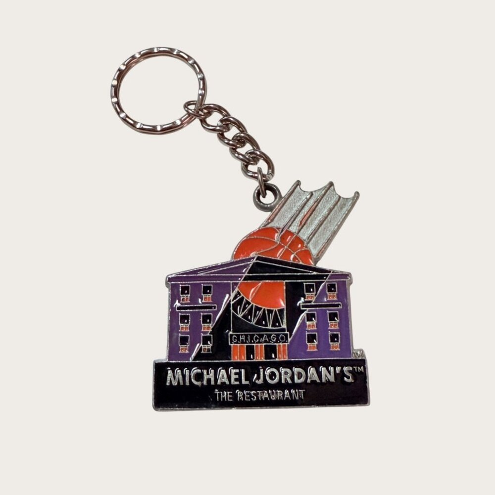 Michael Jordans Restaurant Keychain Keyring 1990s Basketball Chicago Collectible
